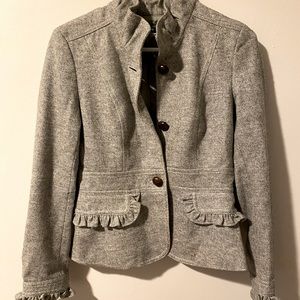 JCrew Ruched Collared Blazer